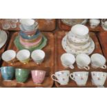 Two trays of china, 1 Royal Stafford 'Rosebud' fine bone china part teaware to include: 6 tea