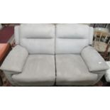 Modern suede finish two-seater electric sofa. (B.P. 21% + VAT)