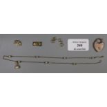 A collection of 9ct gold clasps and findings. (B.P. 21% + VAT)