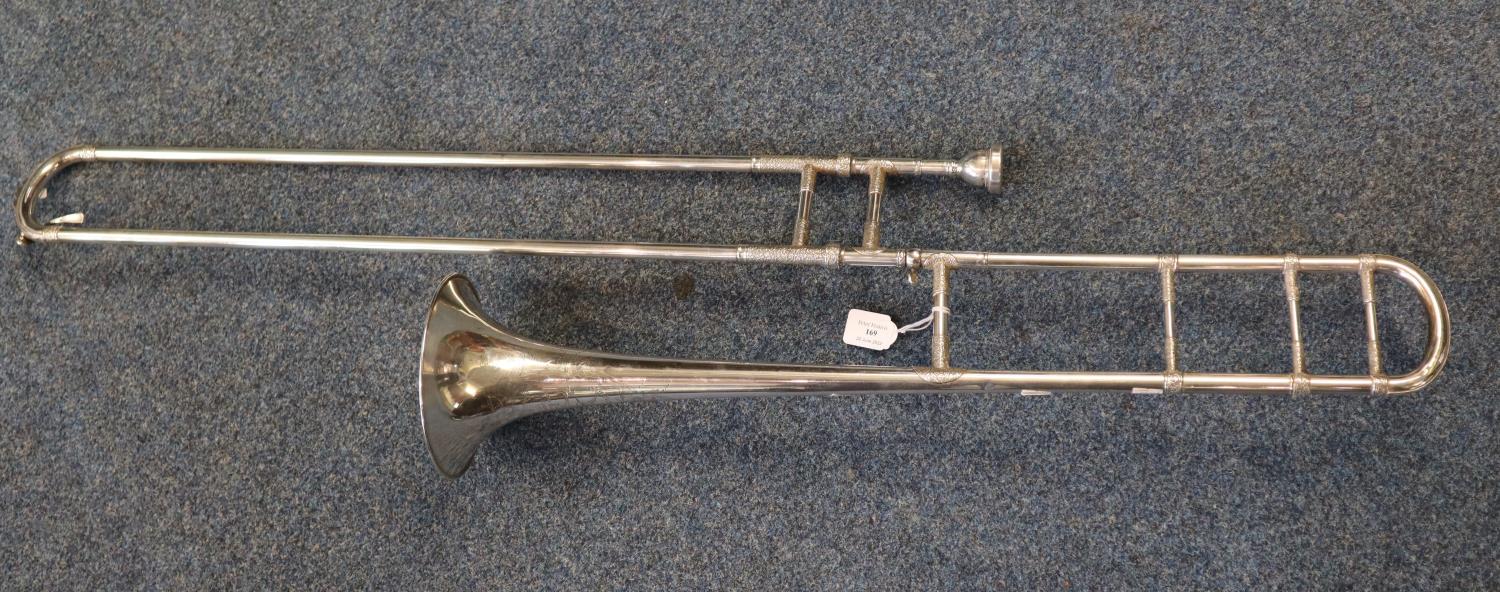 Silver plated Boosey and Hawkes Ltd. 149589 Trombone.