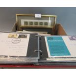 Selection of First Day covers, mostly GB and Norway in large envelope and red album, along with