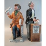 Two Royal Doulton bone china figurines 'The Newsvendor' and 'The Auctioneer'. (2) (B.P. 21% + VAT)