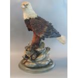 Composition study of an eagle on naturalistic rock work base. 60cm high approx. (B.P. 21% + VAT)