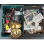 2 Boxes of assorted ephemera and other items to include: family photographs, bone/skeleton relics,