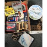 box of model diecast vehicles, to include: Corgi sports car, shell collection, days gone, etc.