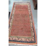 Middle Eastern Design multi-coloured and salmon ground runner 177x82cm approx. (B.P. 21% + VAT)