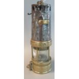 Vintage Richard Johnson, Clapham, Morris brass miners' safety lamp 26cm high approx. (B.P. 21% +