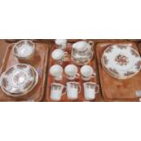 Three trays of Colclough fine bone china part coffee and dinnerware, to include: 6 dinnerplates, 6