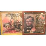 2 reproduction vintage posters stuck down on board, 'Winner Plug tobacco, British American Tobacco