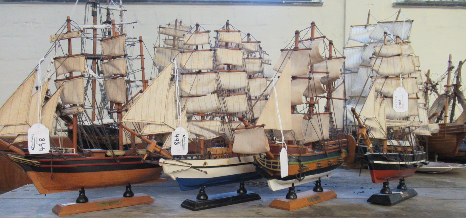 Collection of four model ships to include 'Discovery 1901', 'H.M.S Bounty', etc. (4) (B.P. 21% +