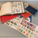 All world selection of stamps in old albums and two sketch pads, 100's of stamps (B.P. 21% + VAT)