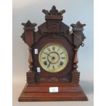 Early 20th century Ansonia American two train architectural design mantle clock. (B.P. 21% + VAT)