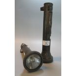 A pair of WWII signalling Morse torch flashlights by Shimwell & Alexander of London (2) (B.P.