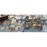 Two trays, one of ornamental Lilliput Lane cottage ware, various, to include: 'Primrose hill', '