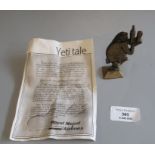 Royal Nepal Airlines Souvenir, 'Yeti Tale', a brass figure of a Yeti in its original box, together