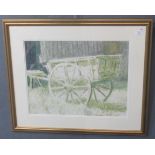 Gordon Stuart, study of a farm cart, watercolours and pencil, signed. 43x55cm approx. Framed. (B.