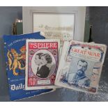 Tray of assorted unframed prints, Royal marriage magazines etc. (B.P. 21% + VAT)