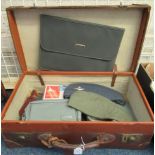 Vintage suitcase comprising various Concorde memorabilia and other items, to include travel bags,