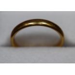 22ct gold wedding ring 4.6g approx. size Q. (B.P. 21% + VAT)