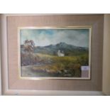 G Tomos (Welsh, 20th century), Snowdonia Landscape with cottage, signed. Oils on canvas 23x34cm