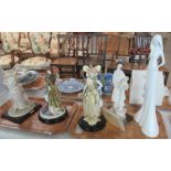 5 Large figurines and porcelain dolls, to include: The Leonardo Collection 'La Jolie Etole', with