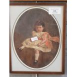 Framed portrait print of a little girl. 21x15.5cm approx. (B.P. 21% + VAT)