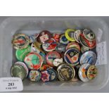 Collection of assorted pin and other badges to include 'Flying Doctor Calling', 'The Orient