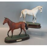 2 Royal Doulton models of racing horses to include 'Red Rum' and 'Desert Orchid', both on oval bases