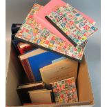 Box with Great Britain selection in various albums and stock-books, many 100's of stamps including
