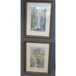 William Widgery, river scenes, a pair, signed. Watercolours. 46x29cm approx. Framed (2) (B.P.