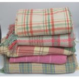 Box of 5 checked multi-coloured blankets. (B.P. 21% + VAT)
