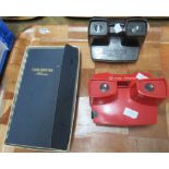 3D View-master, together with another View-master and a View-master Album with topographical slides.