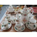 Royal Albert 'Berkeley' part coffee ware, to include: 6 coffee cups and saucers, coffee pot and milk