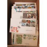 Great Britain box with large collection of stamp First Day Covers, late 1960's to 2012 all in date