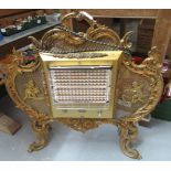 Vintage electric fire on a gilt Rococo style fire screen. (B.P. 21% + VAT)