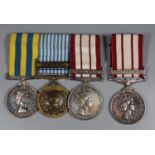 Queen Elizabeth II medal group comprising Korea medal, UN Korea medal, two Naval General Service