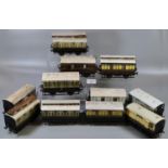 A collection of eleven Great Western Railway O gauge 19th century design four wheeled kit built