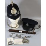A Collection of Carmarthen Borough Police items, originally belonging to the last Carmarthen Borough