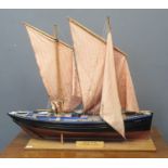 Large scale model of a Scottish 'Zulu' type two masted fishing boat, the "Murneag", No SY486,