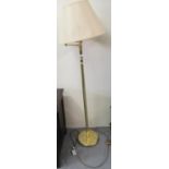 Modern brass standard lamp and shade. (B.P. 21% + VAT)