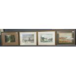 Interesting group of watercolours in different hands to include: lake scene attributed to W.R Finlay