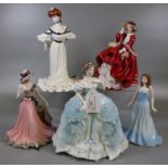 Two Royal Doulton bone china figurines to include; 'Top O' the Hill' and 'the gemstones collection