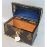 19th Century Coromandel and brass mounted gothic revival design tea caddy. (B.P. 21% + VAT)