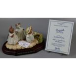 Beswick ware figure group 'Mittens, Tom Kitten and Moppet' Beatrix Potter 1998 Royal Doulton on