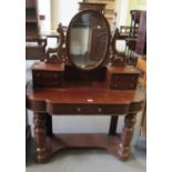 Victorian mahogany Duchess type mirror back dressing table. (B.P. 21% + VAT)