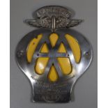 Unusual East Africa AA car radiator badge 'Property of the Royal East African Automobile