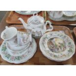 Tray of Royal Doulton 'Brambley Hedge' items to include: teacups and saucers, teapot, collectors