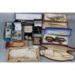 Box of assorted costume jewellery, various to include; necklaces, pearls, collection of bowls,