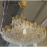 Modern gilt metal and glass chandelier. (B.P. 21% + VAT)