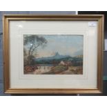 Attributed to John Varley, Irish landscape, watercolours. 20 x 30cm approx. Framed and glazed. (B.P.